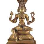 Brass Mariamman Idol - 12" Divine Mother Goddess Statue | Strength & Protection Symbol